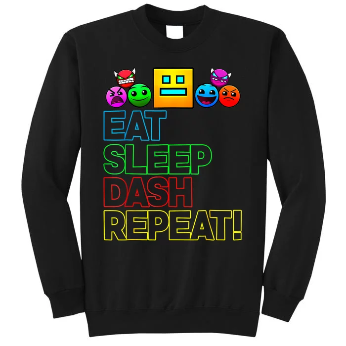 Eat Sleep Dash Repeat Video Game Geometry Video Gamer Lover Sweatshirt