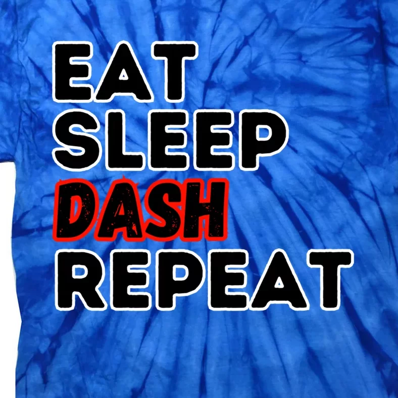 Eat Sleep Dash Repeat Video Game Geometry Video Gamer Great Gift Tie-Dye T-Shirt