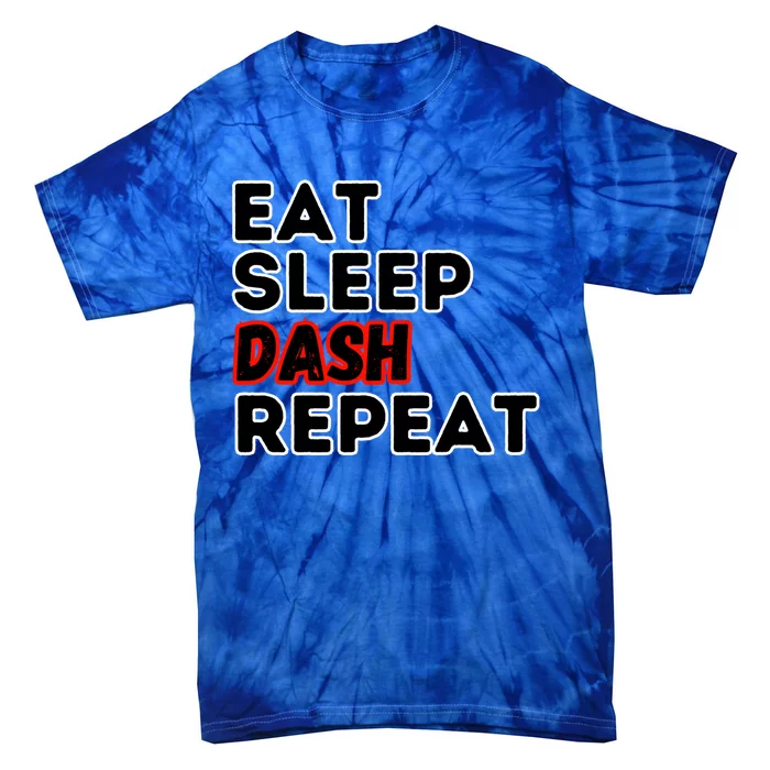 Eat Sleep Dash Repeat Video Game Geometry Video Gamer Great Gift Tie-Dye T-Shirt