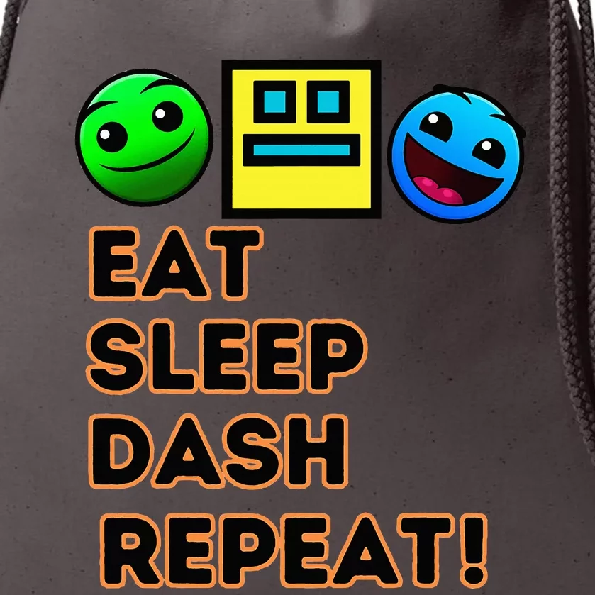 Eat Sleep Dash Repeat Video Game Geometry Video Gamer Drawstring Bag