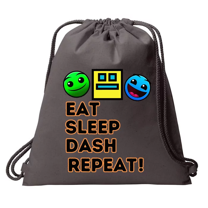 Eat Sleep Dash Repeat Video Game Geometry Video Gamer Drawstring Bag