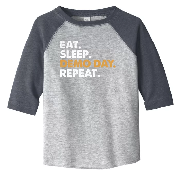 Eat Sleep Demo Day Funny Demolition Gift Toddler Fine Jersey T-Shirt