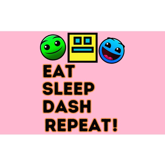 Eat Sleep Dash Repeat Video Game Geometry Bumper Sticker