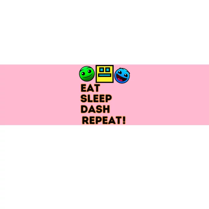 Eat Sleep Dash Repeat Video Game Geometry Bumper Sticker