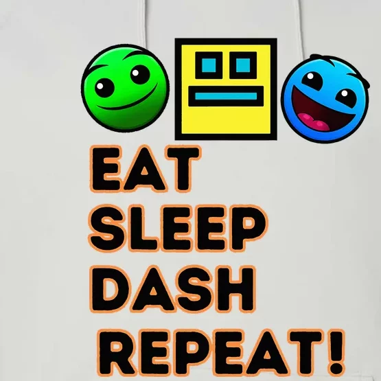 Eat Sleep Dash Repeat Video Game Geometry Performance Fleece Hoodie