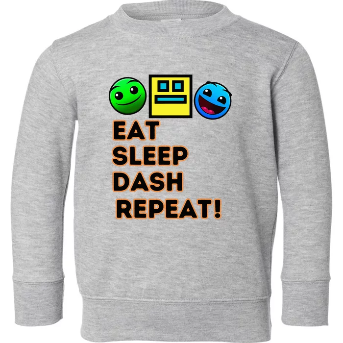 Eat Sleep Dash Repeat Video Game Geometry Toddler Sweatshirt