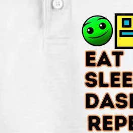 Eat Sleep Dash Repeat Video Game Geometry Dry Zone Grid Performance Polo