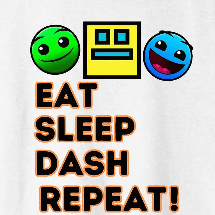 Eat Sleep Dash Repeat Video Game Geometry Women's Crop Top Tee