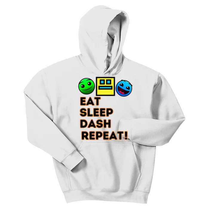 Eat Sleep Dash Repeat Video Game Geometry Kids Hoodie