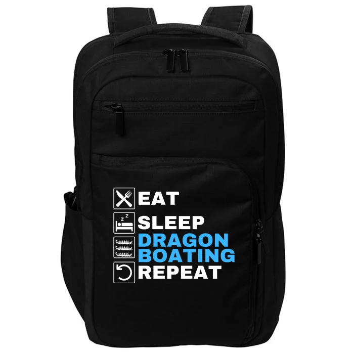 Eat Sleep Dragonboat Dragon Boat Festival Dragon Boat Racing Impact Tech Backpack