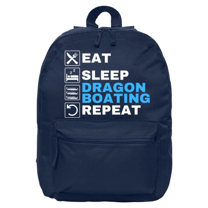 Eat Sleep Dragonboat Dragon Boat Festival Dragon Boat Racing 16 in Basic Backpack