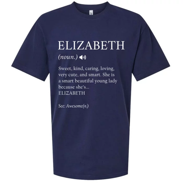 Elizabeth Sarcastic Definition Gift For Elizabeth Gift Sueded Cloud Jersey T-Shirt