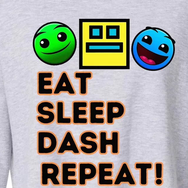 Eat Sleep Dash Repeat Video Game Cropped Pullover Crew