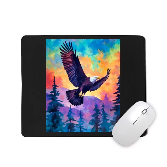 Eagle Spirit Designs Majestic Eagle Silhouette: Freedoms Colors Mousepad