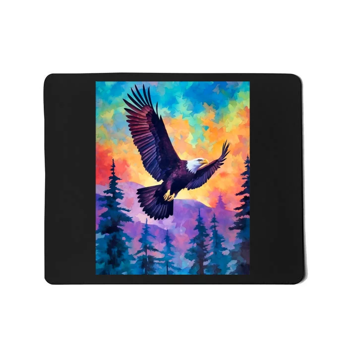 Eagle Spirit Designs Majestic Eagle Silhouette: Freedoms Colors Mousepad