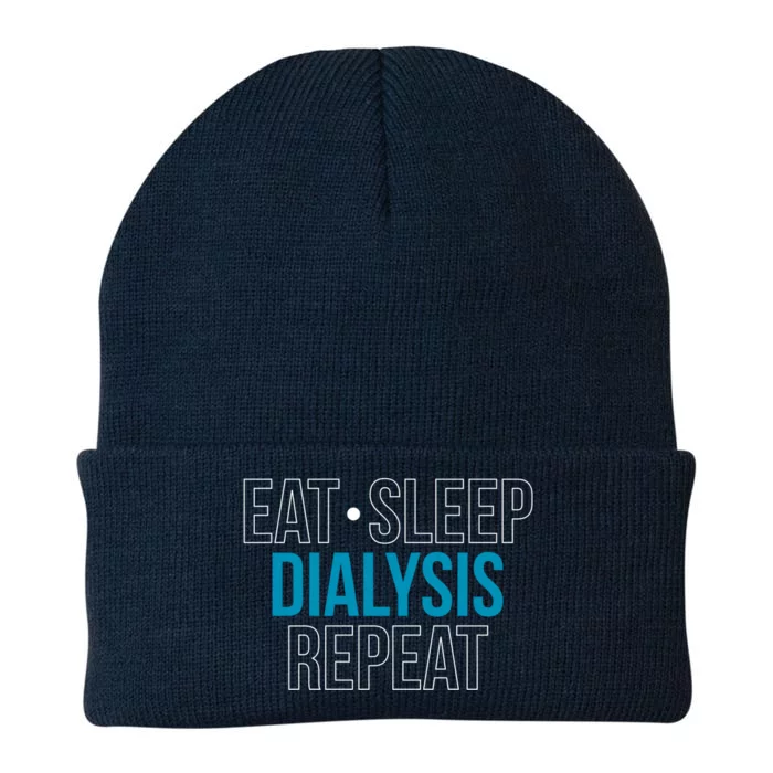 Eat Sleep Dialysis Repeat Dialysis Nurse Gift Knit Cap Winter Beanie