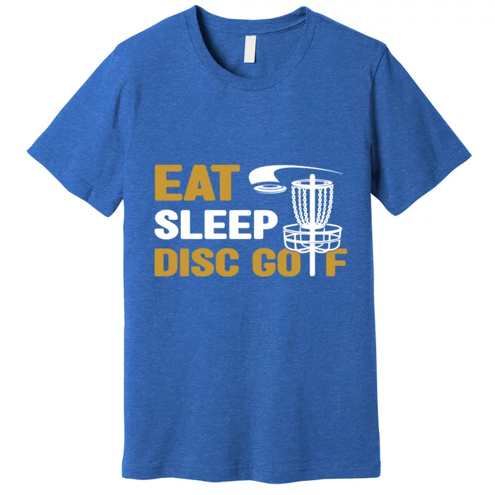 Eat Sleep Disc Golf Frolf Disc Golf Tee Premium T-Shirt