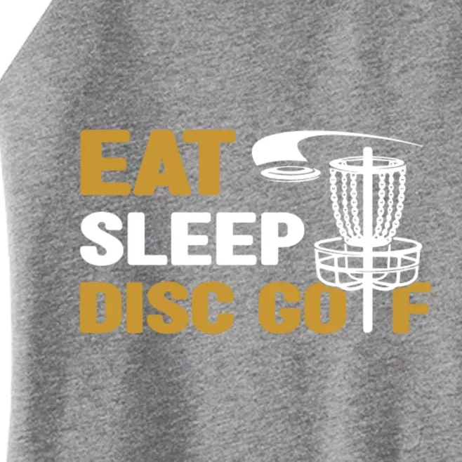 Eat Sleep Disc Golf Frolf Disc Golf Tee Women’s Perfect Tri Rocker Tank