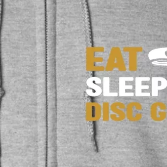 Eat Sleep Disc Golf Frolf Disc Golf Tee Full Zip Hoodie