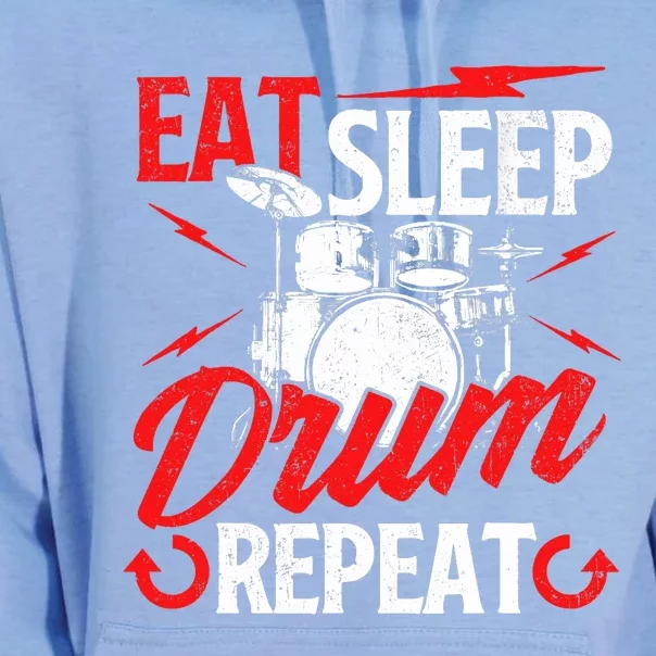 Eat Sleep Drum Repeat Drummer Drumming Band Lover Unisex Surf Hoodie