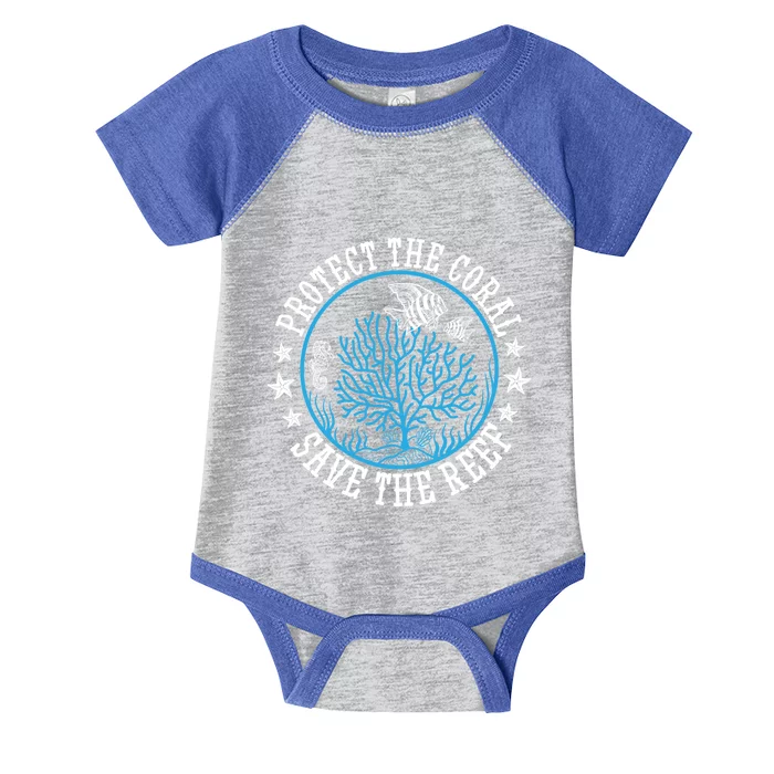 Environtal Saying Diver Protect The Coral Save The Reef Gift Infant Baby Jersey Bodysuit