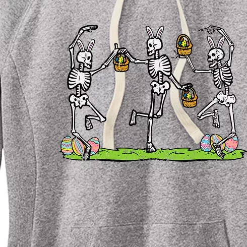 Easter Skeletons Dancing Funny Bunny Bones Women's Fleece Hoodie