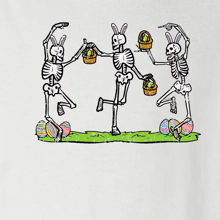 Easter Skeletons Dancing Funny Bunny Bones Toddler Long Sleeve Shirt