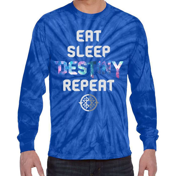 Eat Sleep Destiny Repeat Gift Gamers Gift Video Games Gaming Gift Tie-Dye Long Sleeve Shirt