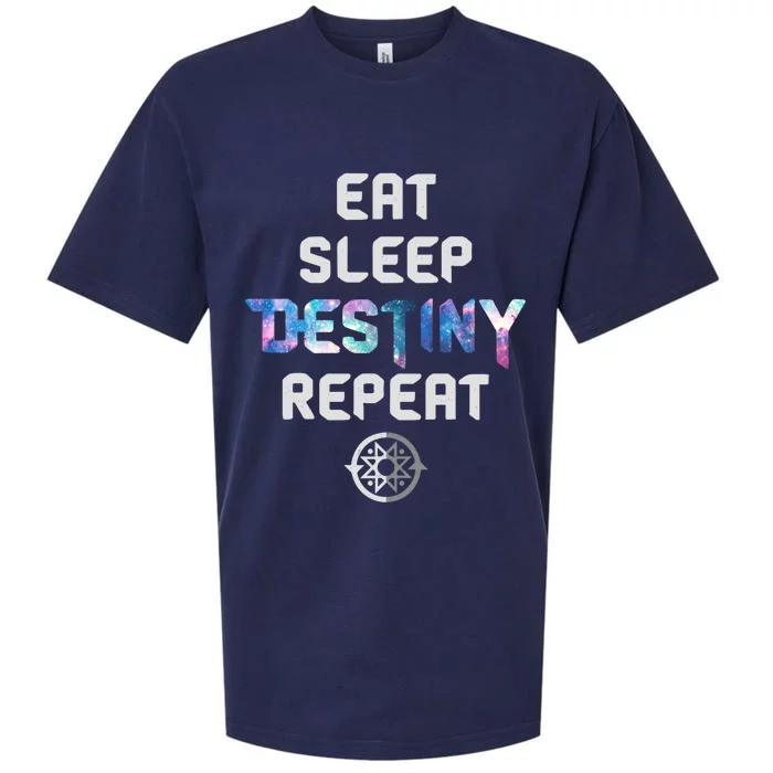 Eat Sleep Destiny Repeat Gift Gamers Gift Video Games Gaming Gift Sueded Cloud Jersey T-Shirt