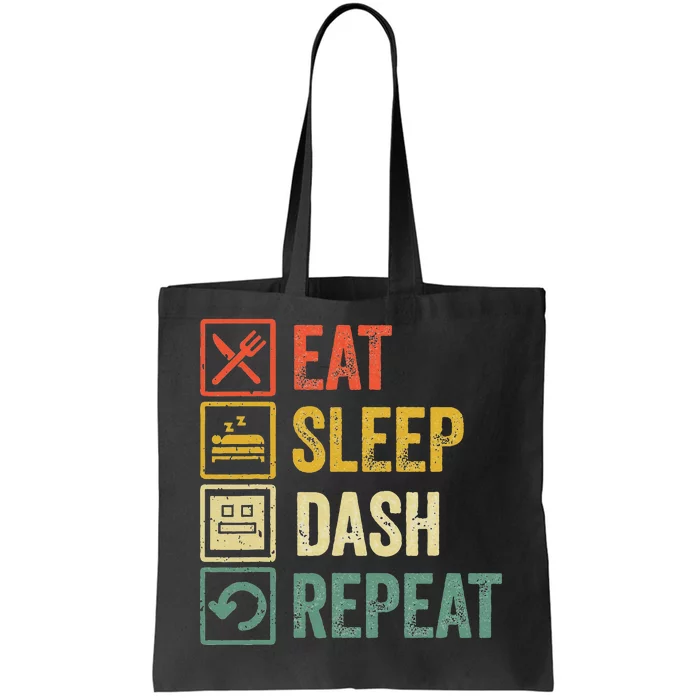 Eat Sleep Dash Repeat Video Game Geometry Tote Bag