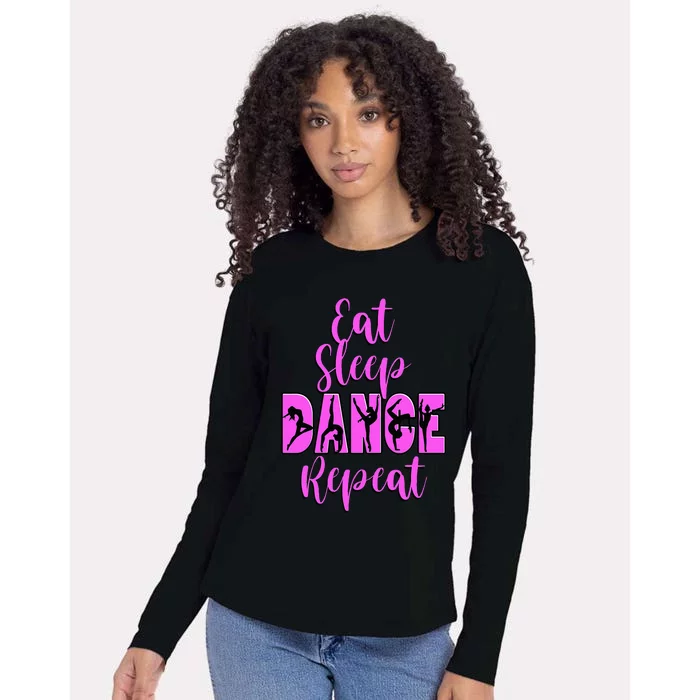 Eat Sleep Dance Repeat Dance Inspired Mum Girl Music Womens Cotton Relaxed Long Sleeve T-Shirt