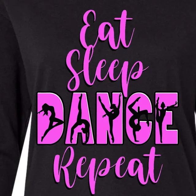 Eat Sleep Dance Repeat Dance Inspired Mum Girl Music Womens Cotton Relaxed Long Sleeve T-Shirt