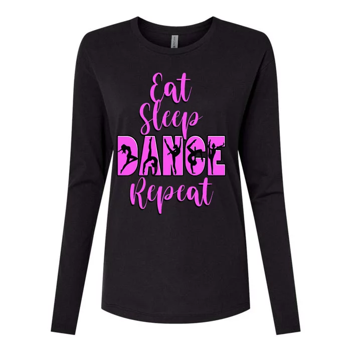 Eat Sleep Dance Repeat Dance Inspired Mum Girl Music Womens Cotton Relaxed Long Sleeve T-Shirt