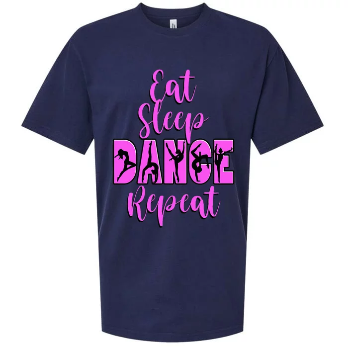 Eat Sleep Dance Repeat Dance Inspired Mum Girl Music Sueded Cloud Jersey T-Shirt