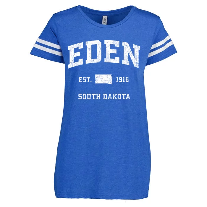 Eden South Dakota Sd Vintage Athletic Sports Enza Ladies Jersey Football T-Shirt