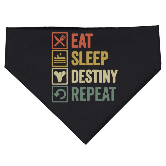 Eat Sleep Destiny Repeat USA-Made Doggie Bandana