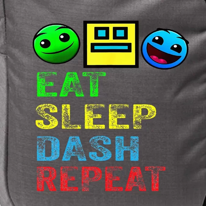 Eat Sleep Dash Repeat Video Game Geometry Impact Tech Backpack