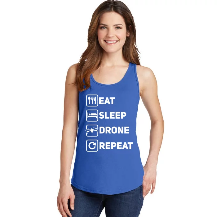 Eat Sleep Drone Repeat Funny Drone Pilot Flying Cute Gift Ladies Essential Tank