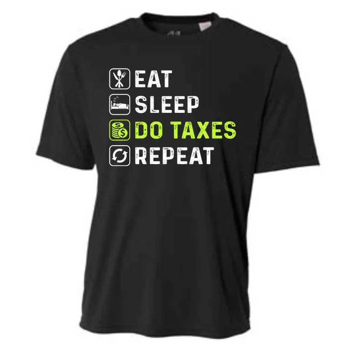 Eat Sleep Do Taxes Repeat,Tax Day T Cooling Performance Crew T-Shirt