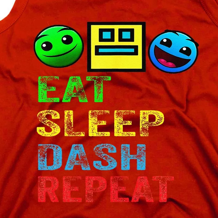 Eat Sleep Dash Repeat Video Game Geometry Video Gamer Gift Tank Top