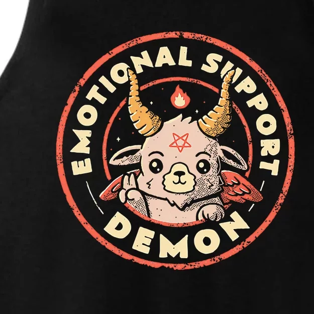 Emotional Support Demon Ladies Tri-Blend Wicking Tank