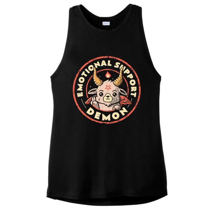 Emotional Support Demon Ladies Tri-Blend Wicking Tank