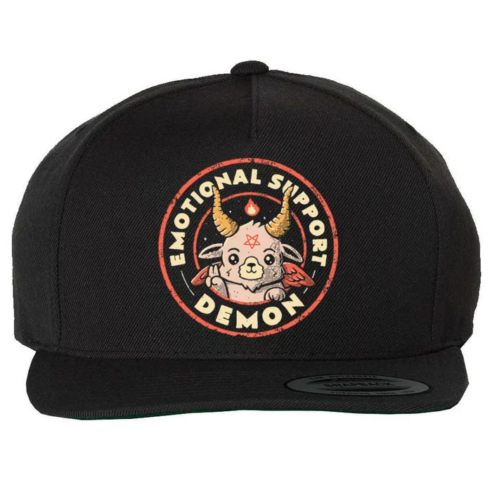 Emotional Support Demon Wool Snapback Cap