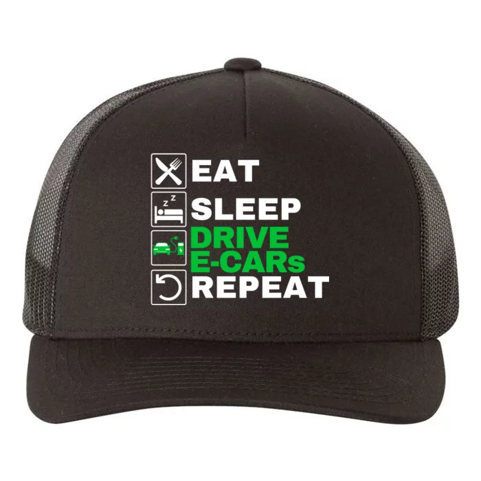 Eat Sleep Drive ECars Drive Electric Funny Electric Vehicle Yupoong Adult 5-Panel Trucker Hat