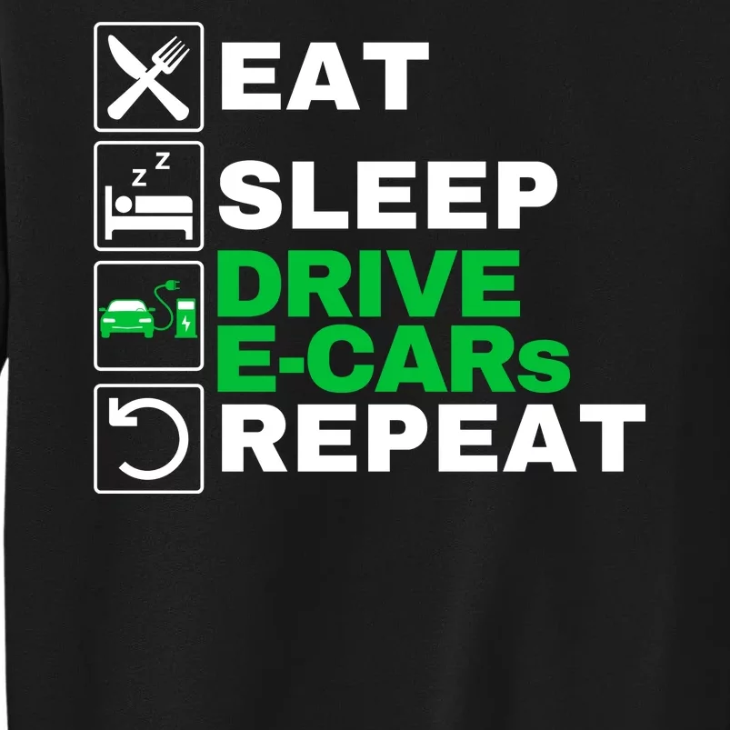 Eat Sleep Drive ECars Drive Electric Funny Electric Vehicle Sweatshirt