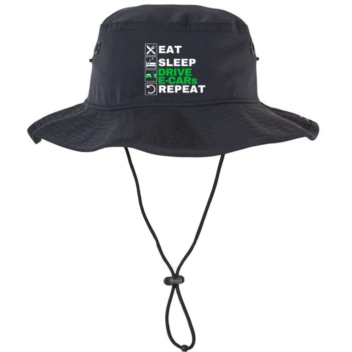 Eat Sleep Drive ECars Drive Electric Funny Electric Vehicle Legacy Cool Fit Booney Bucket Hat