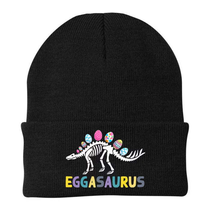 Eggasaurus Stegosaurus Easter Egg Dinosaur Funny Easter Knit Cap Winter Beanie