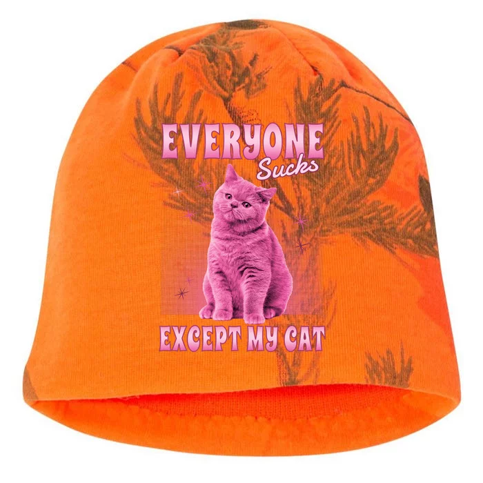 Everyone Sucks Except My Cat Kati - Camo Knit Beanie