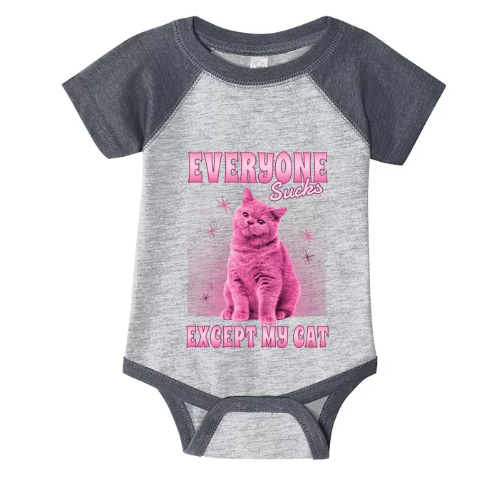 Everyone Sucks Except My Cat Infant Baby Jersey Bodysuit