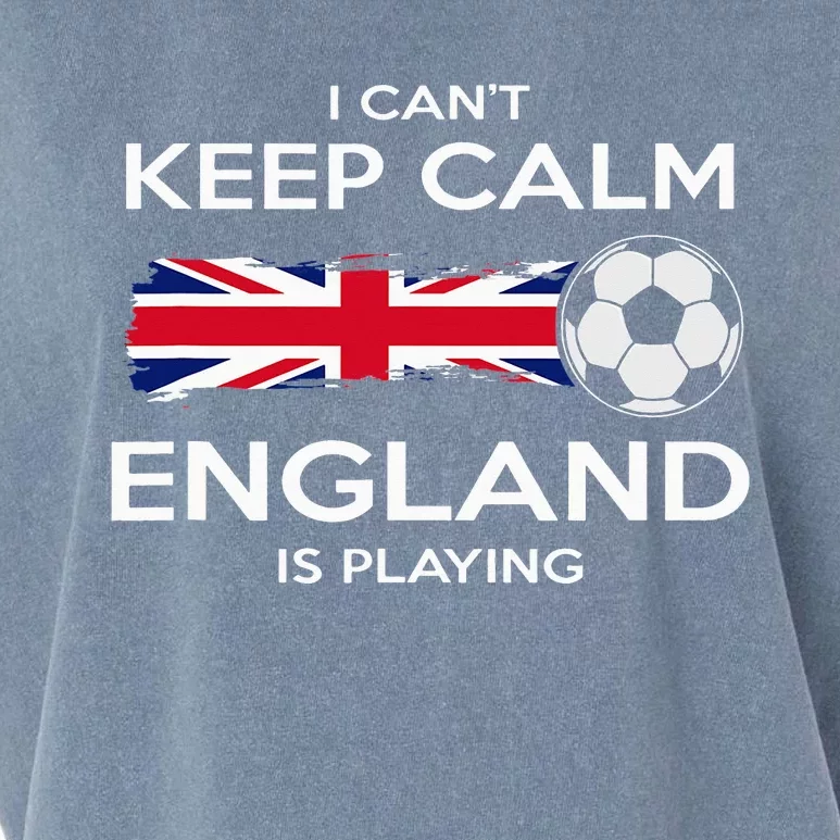 England Soccer English Player Flag Ball Garment-Dyed Women's Muscle Tee